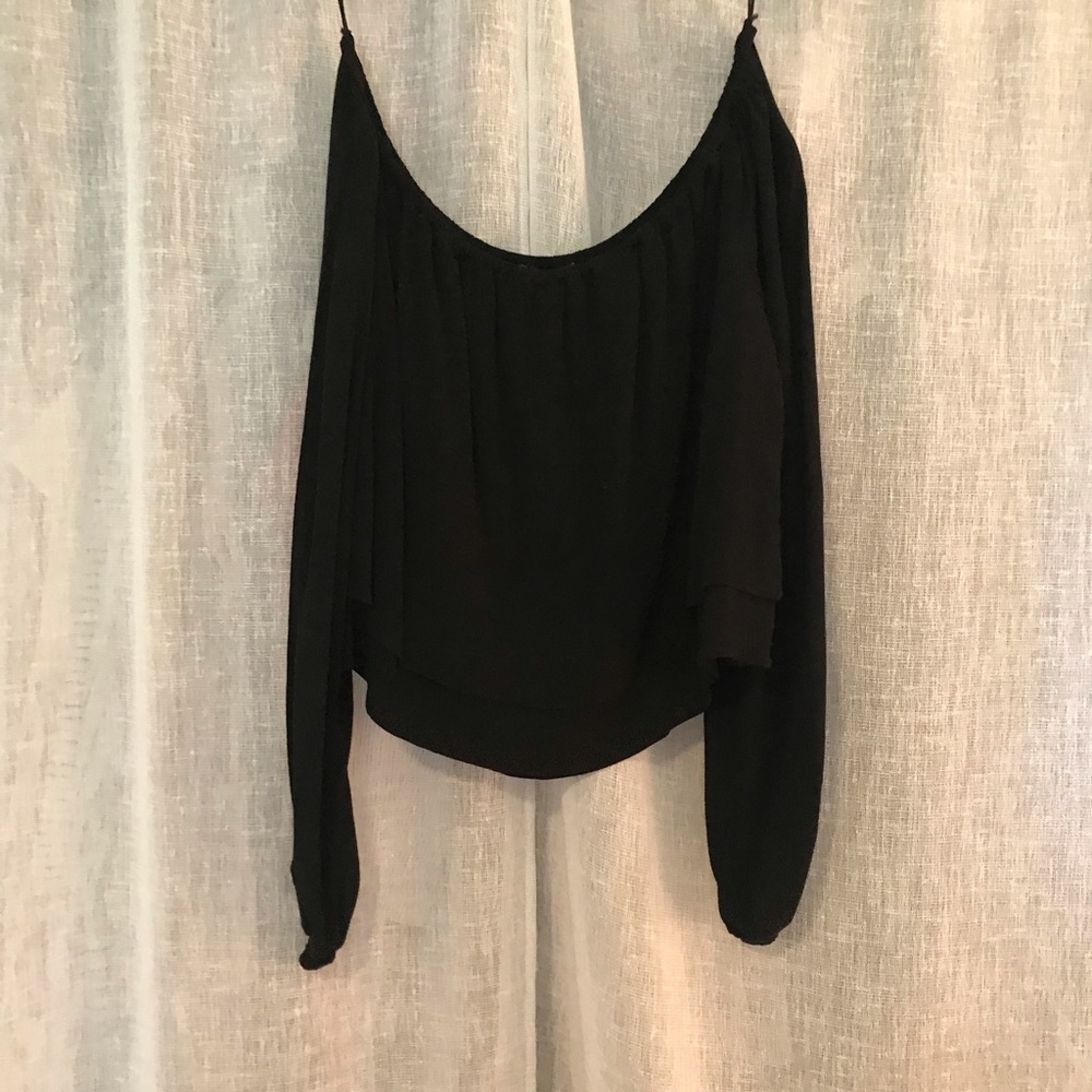 Black off the shoulder top